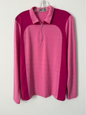 Callaway Weather Series Long Sleeve 1/4 Zip Pink Tone Athletic Top Size XL